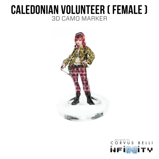 Infinity 3D Markers: Caledonian Volunteer, Female (25mm Camo) - A