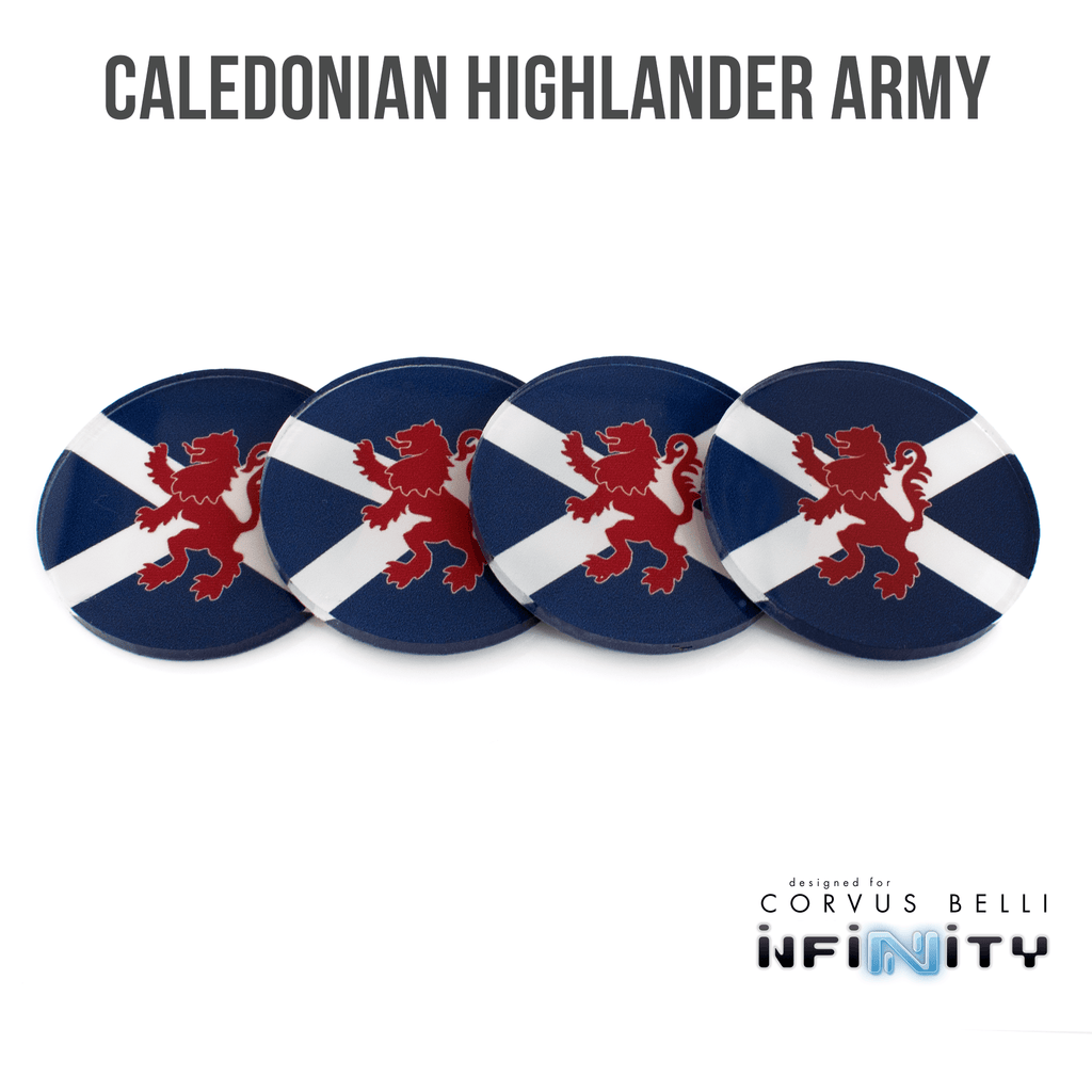 Infinity Faction Command Tokens - Caledonian Highlander Army