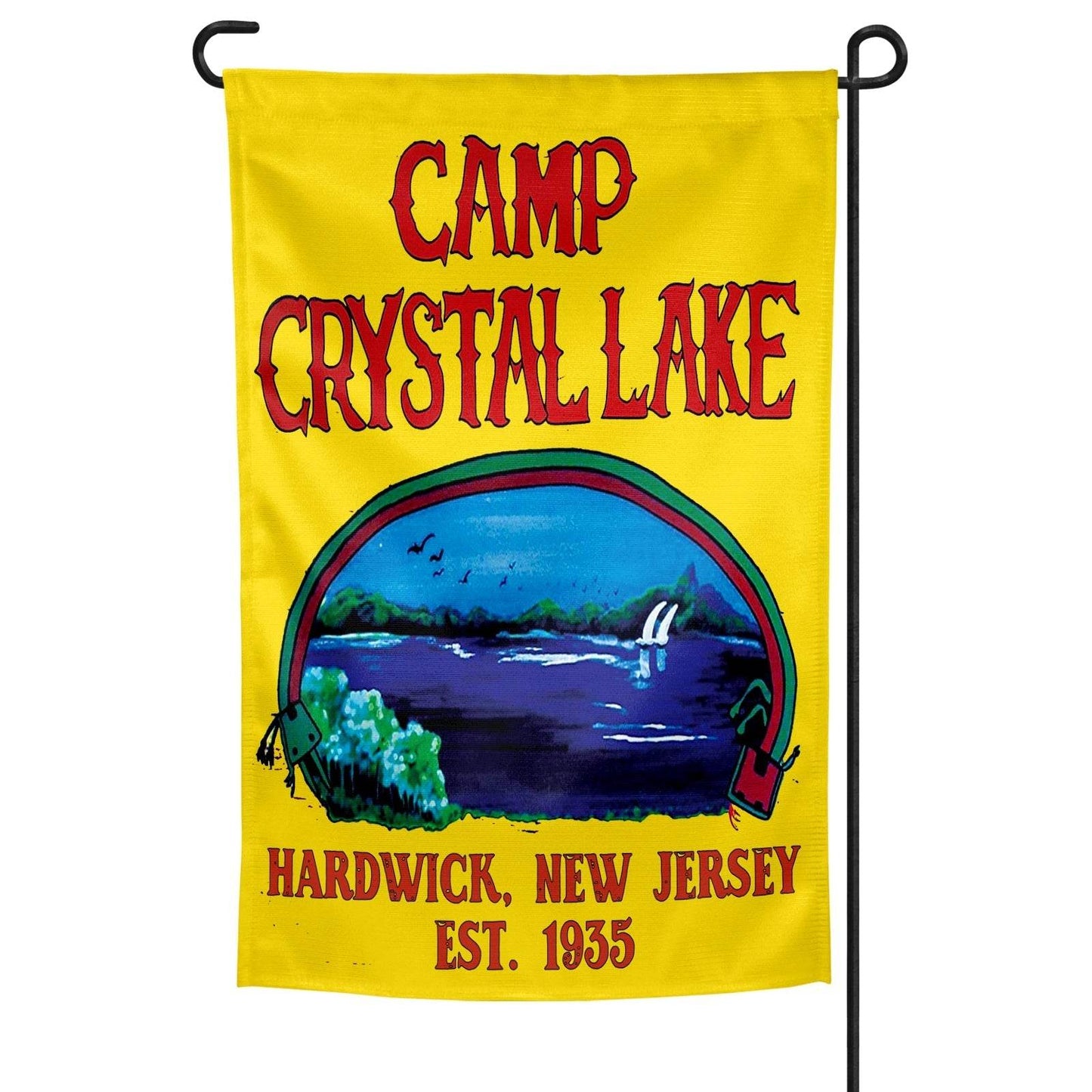 Camp Crystal Lake Garden Flag - Garden Flag with Pole