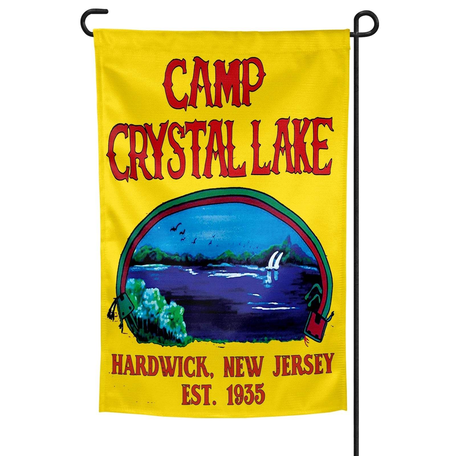 Camp Crystal Lake Garden Flag - Garden Flag with Pole