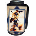 3dRose Susan Brown Designs General Themes - Anime Cowgirl - Can Cooler Bottle Wrap (cc_24103) - Can Cooler Bottle Wrap