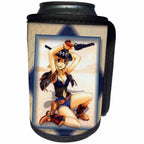 3dRose Susan Brown Designs General Themes - Anime Cowgirl - Can Cooler Bottle Wrap (cc_24103) - Can Cooler Bottle Wrap