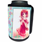 3dRose Susan Brown Designs General Themes - Anime Girl - Can Cooler Bottle Wrap (cc_25822) - Can Cooler Bottle Wrap