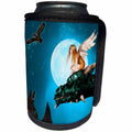 3dRose Fairy Dragon Fantasy with Moon and Owls - Can Cooler Bottle Wrap (cc_25967) - Can Cooler Bottle Wrap