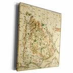 3dRose Florene Fairies n Fantasy - Ancient Fantasy Map - Museum Grade Canvas Wrap (cw_52328)