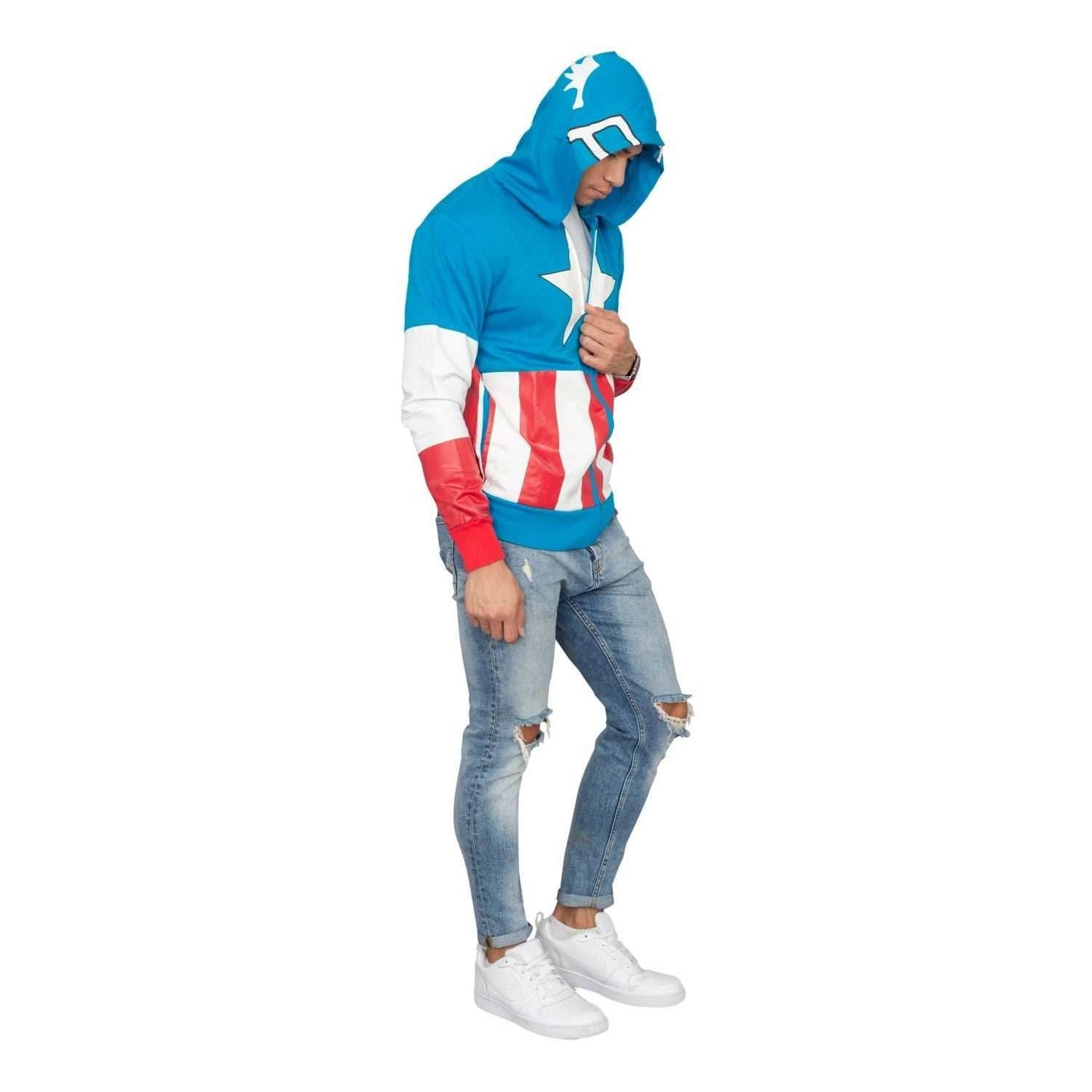 Captain America Adult Hooded Sweatshirt Hoodie Jacket - S