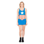 Captain America Blue Tunic Tank Dress - XS