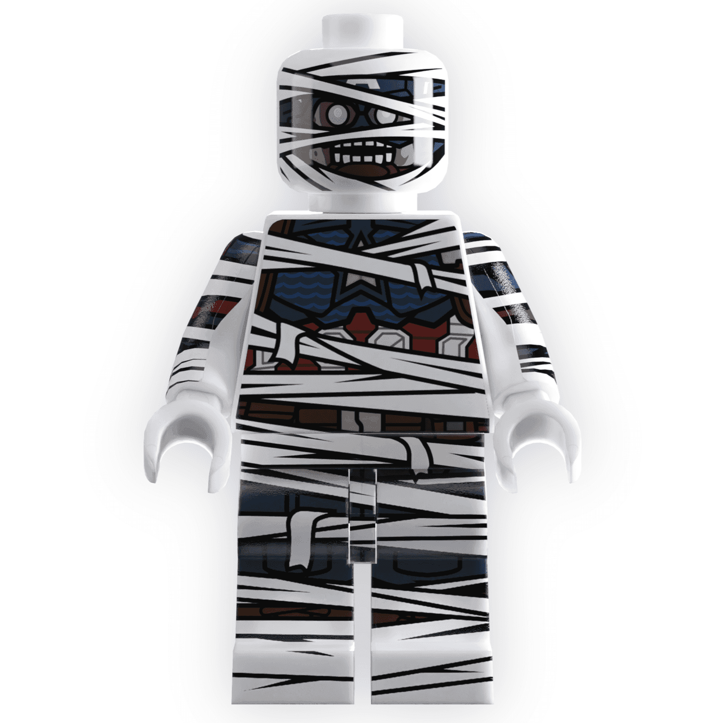 CAPTAIN as Mummy Minifig made using LEGO parts - 
