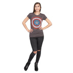 Captain America Studded Star Juniors T-shirt - S