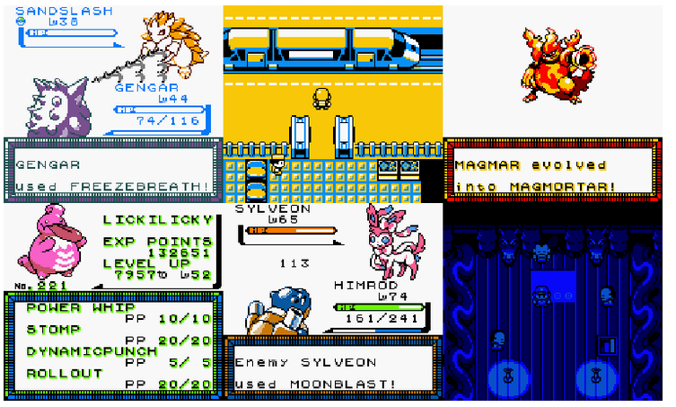 Pokemon Grape GBC Video Game Cartridge Gameboy Color ROM Hack