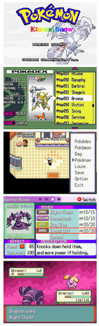 Pokemon Eternal Snow GBA ROM Hack Video Game Custom Gameboy Advance