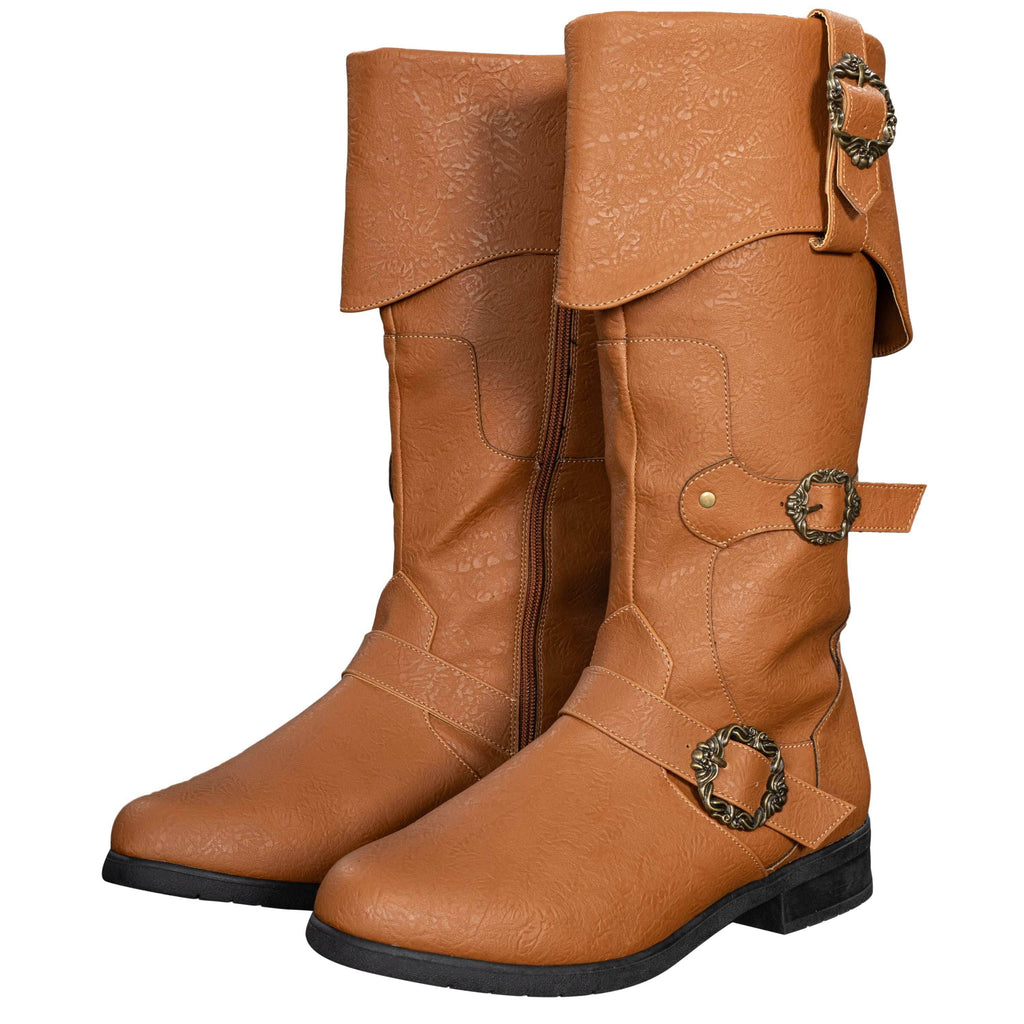 Caribbean Movies Pirate Boots Adventure Footwear Halloween Costume Cosplay - S