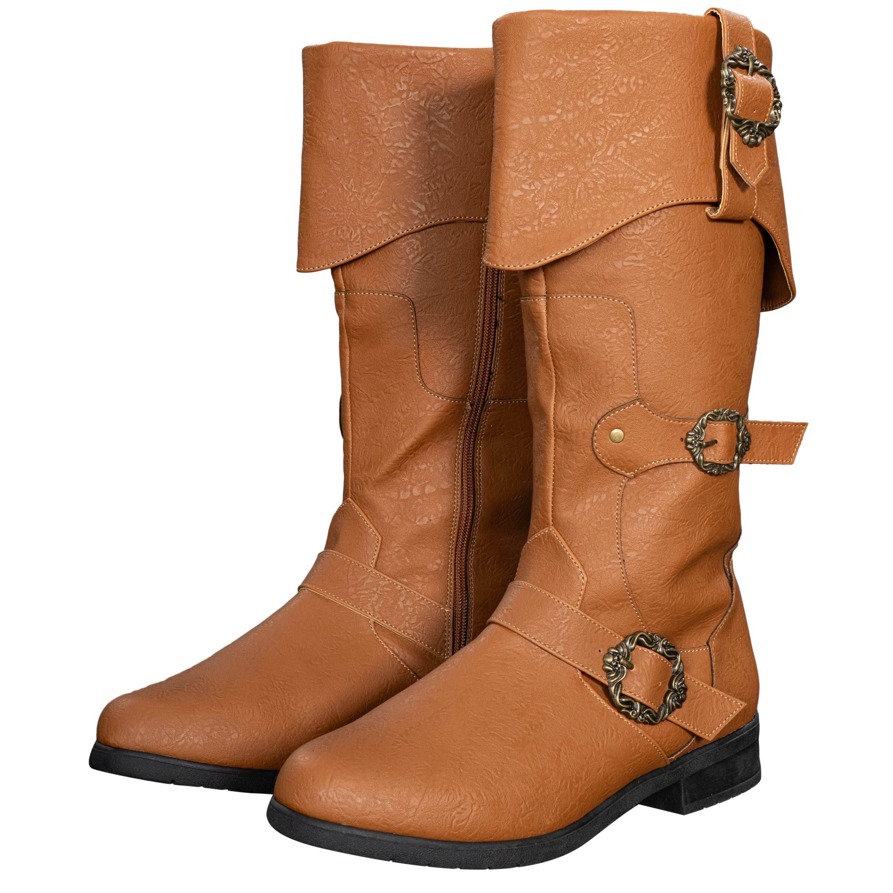 Caribbean Movies Pirate Boots Adventure Footwear Halloween Costume Cosplay - S