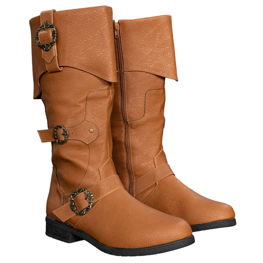 Caribbean Movies Pirate Boots Adventure Footwear Halloween Costume Cosplay - S