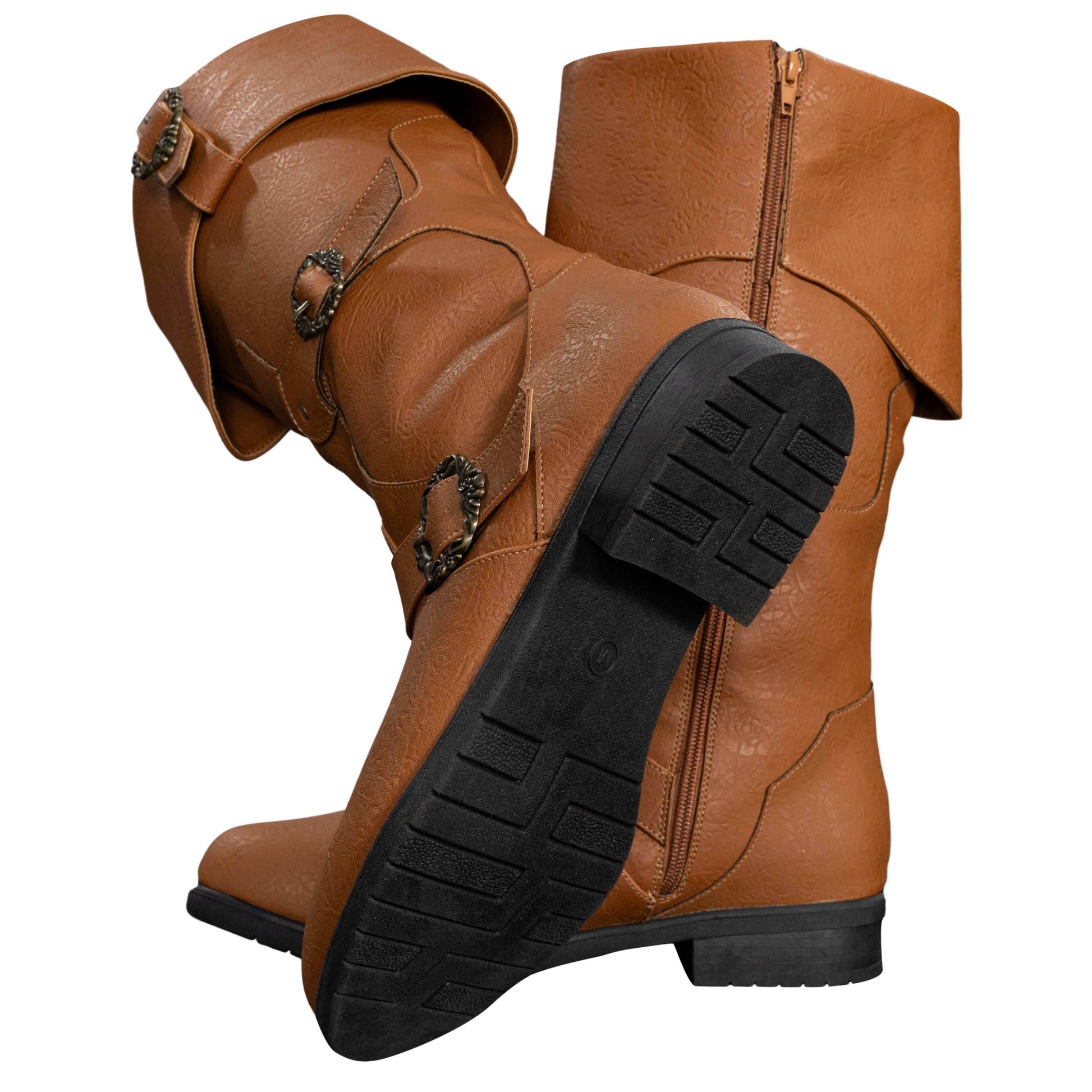 Caribbean Movies Pirate Boots Adventure Footwear Halloween Costume Cosplay - S