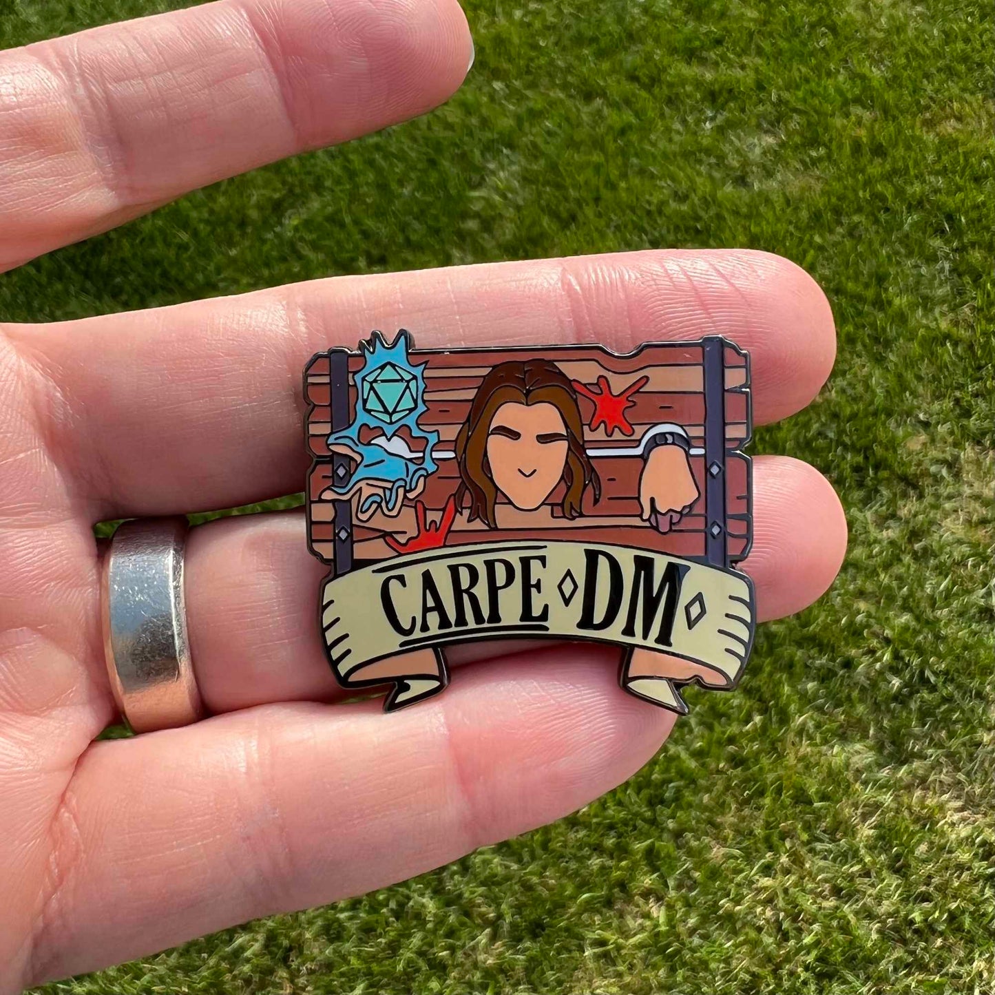 Carpe DM Enamel Pin