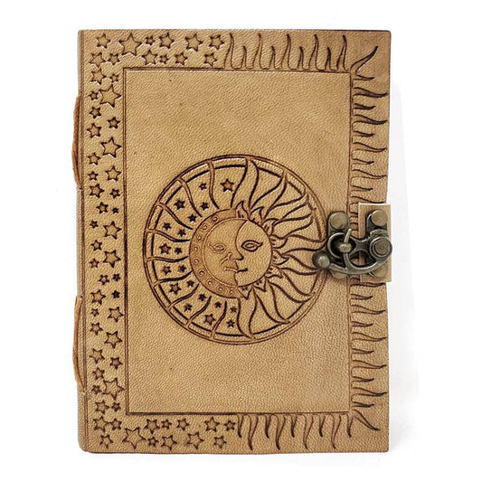 Celestial Leather Journal with Latch Closure - 