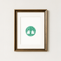 Celtic Green Tree of Life Intaglio Fine Art Print