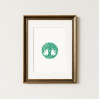 Celtic Green Tree of Life Intaglio Fine Art Print