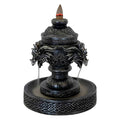 Celtic Triple Dragon Head Polyresin Backflow Incense Burner - 