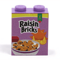 Raisin Bricks Cereal 1x2x2 Brick on real LEGO part - B3 Customs - 