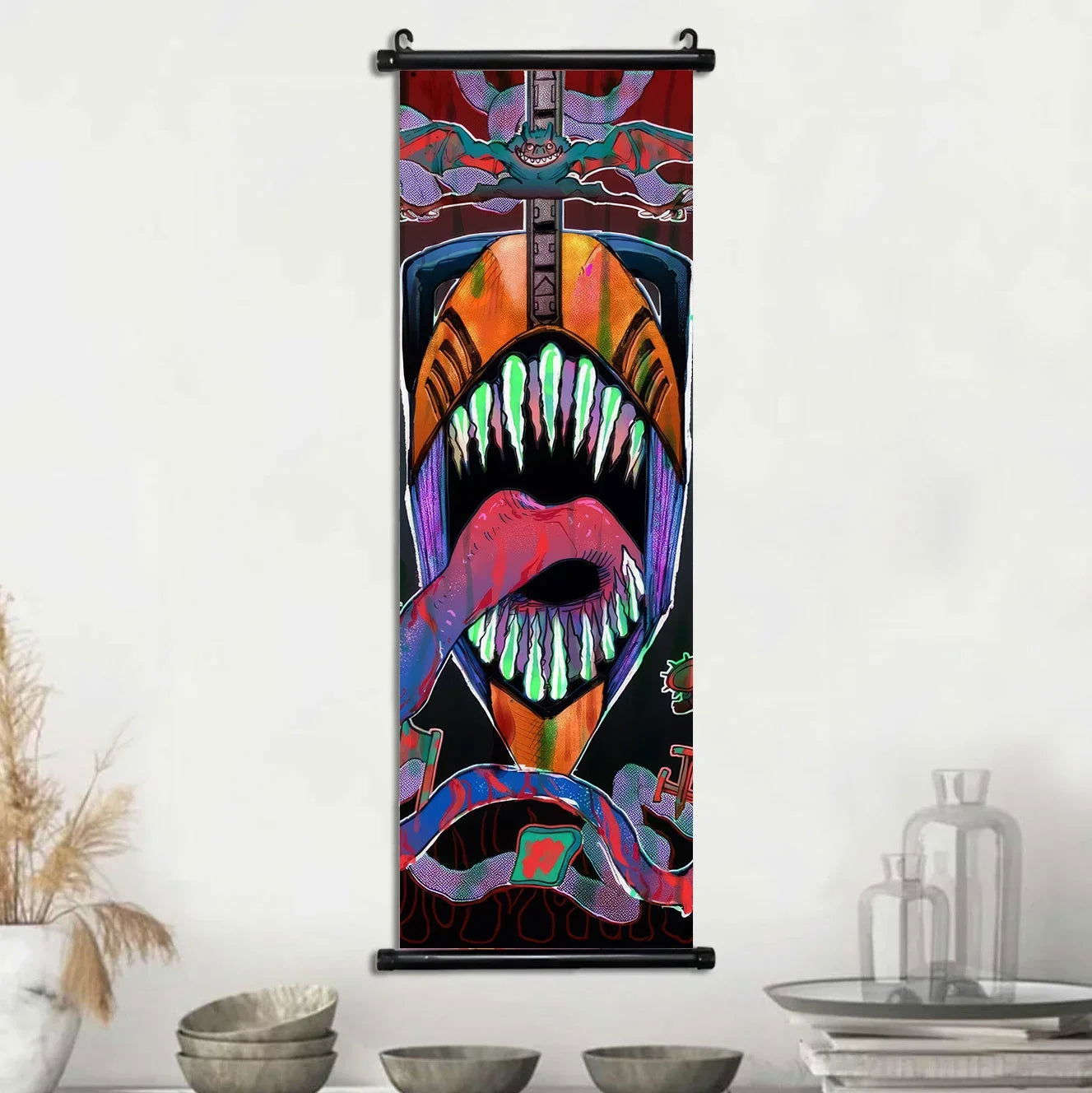 Chainsaw Man Anime Canvas Scrolls Collection, Wall Art Hanging Print Poster Home Decor