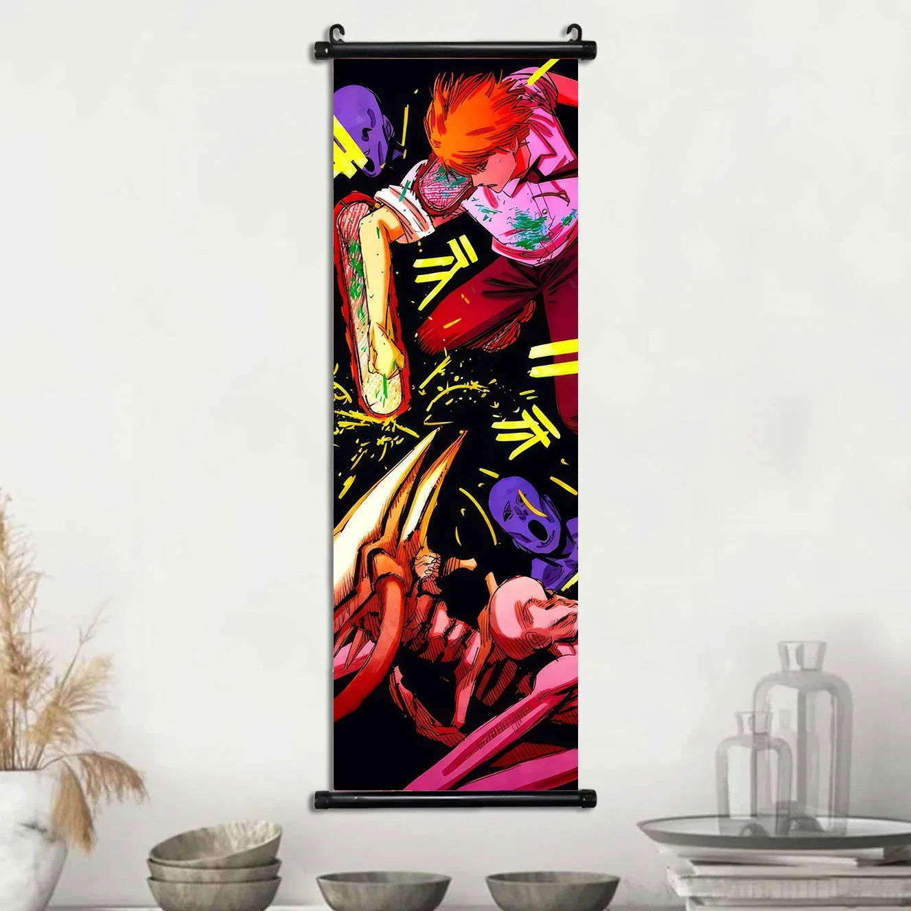 Chainsaw Man Anime Canvas Scrolls Collection, Wall Art Hanging Print Poster Home Decor