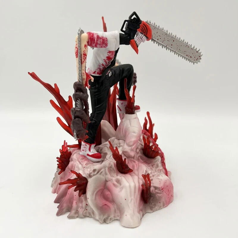 Chainsaw Man Denji Pochita Fit Standing Position Fighting Model Toy Anime Figure