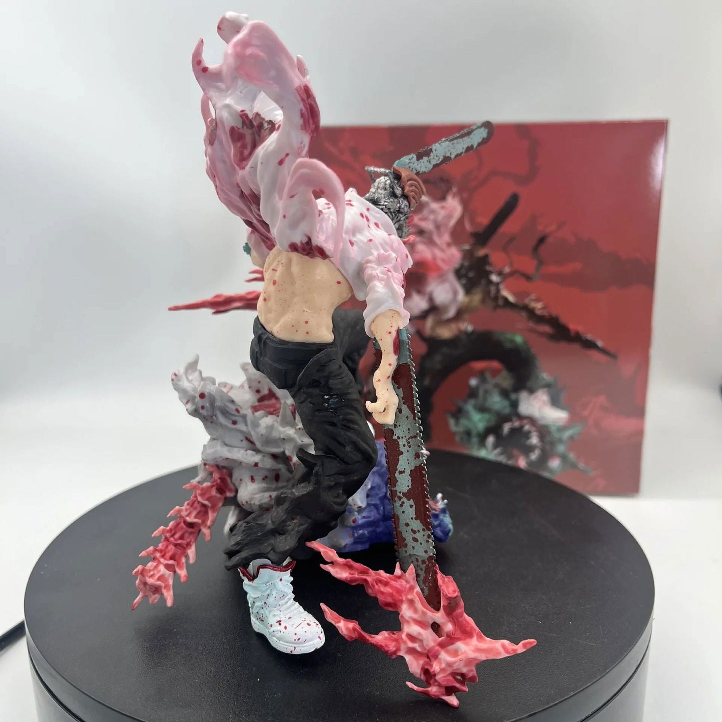 Chainsaw Man Denji Vs. The Bat Devil Anime Figurine, Chainsaw Man Figurines 16 cm