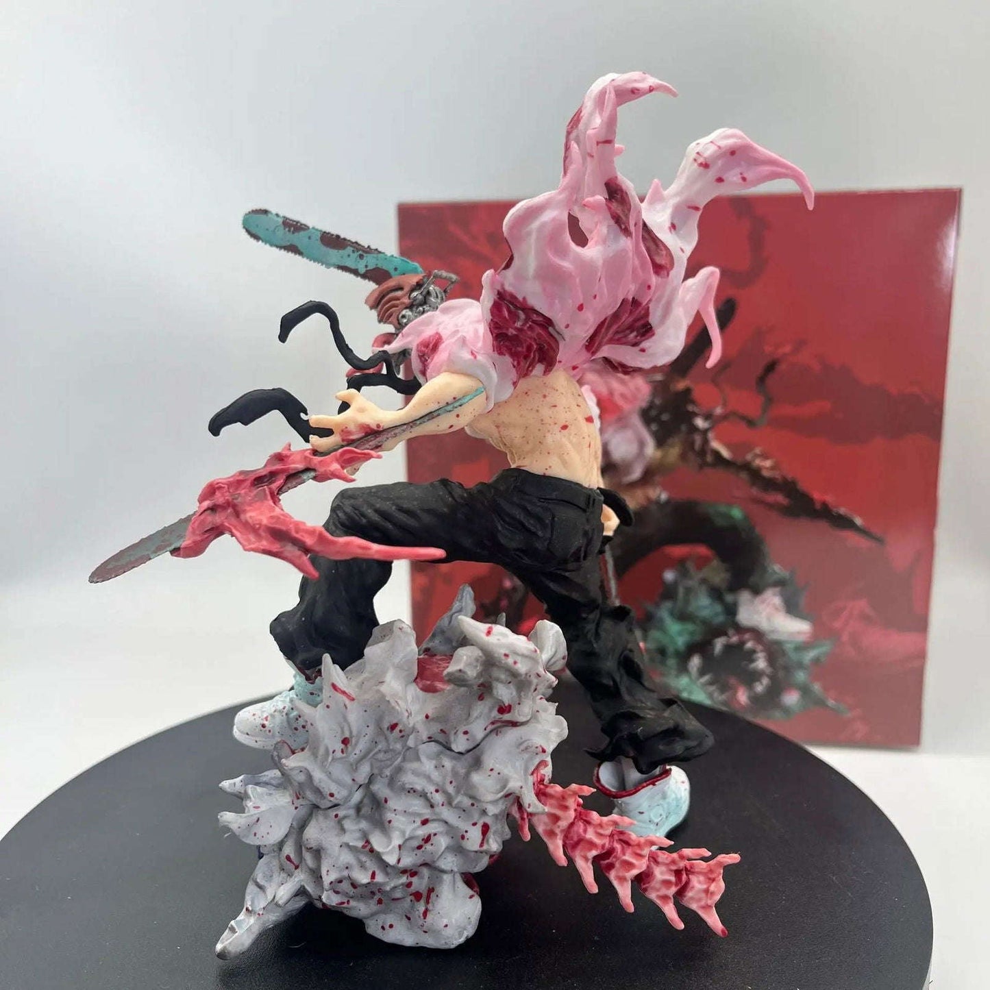Chainsaw Man Denji Vs. The Bat Devil Anime Figurine, Chainsaw Man Figurines 16 cm
