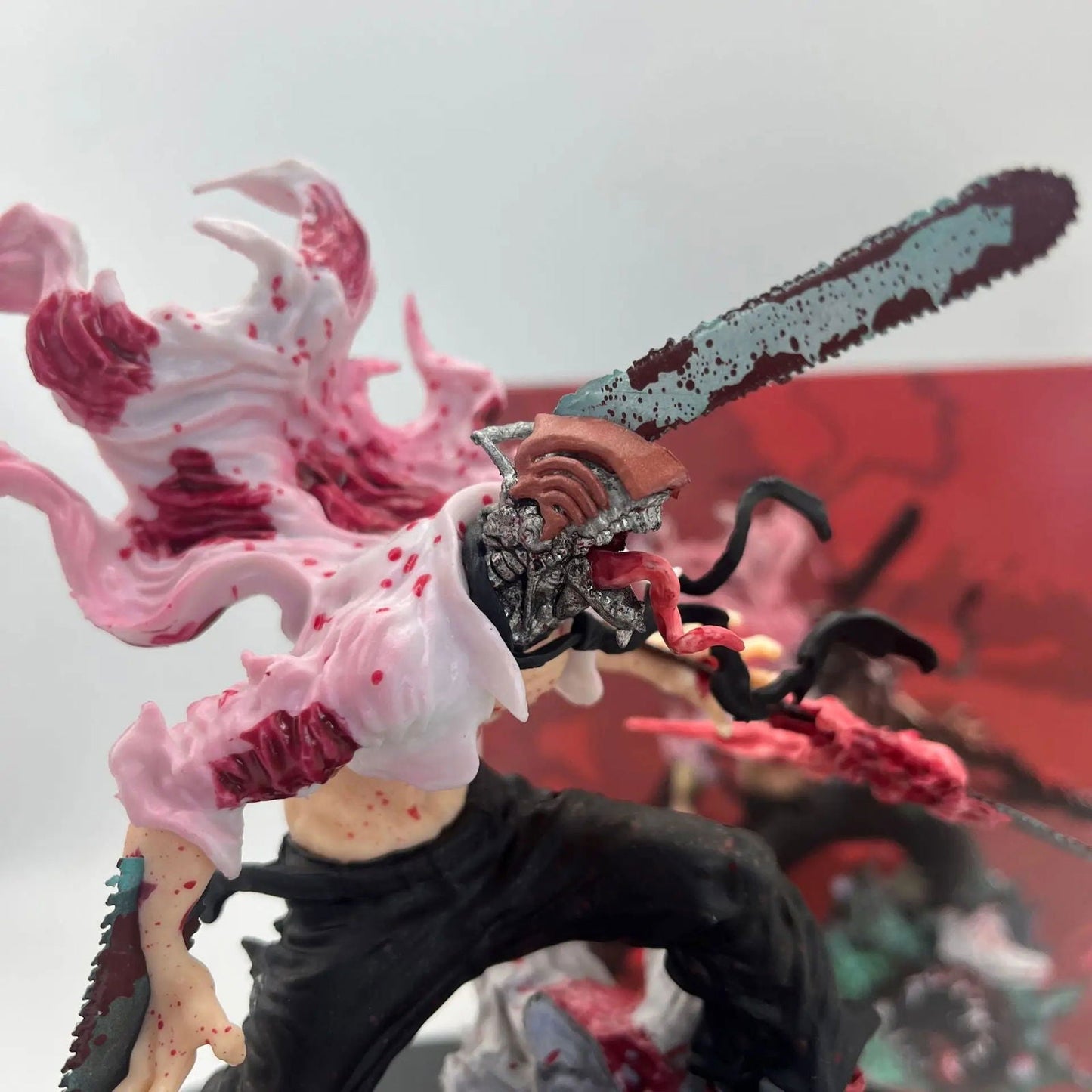 Chainsaw Man Denji Vs. The Bat Devil Anime Figurine, Chainsaw Man Figurines 16 cm