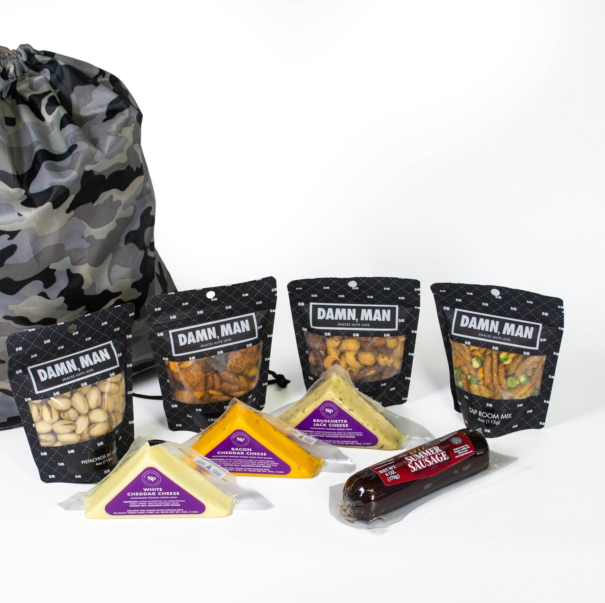 Charcuterie Meat & Cheese Gift Bag – Standard or Deluxe | Gourmet Snacks & Mixed Nuts - Deluxe