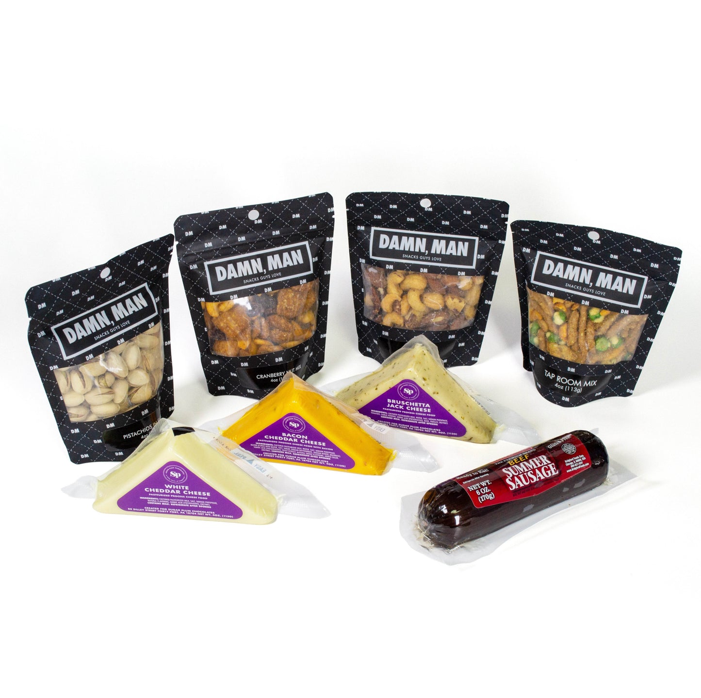 Charcuterie Meat & Cheese Gift Bag – Standard or Deluxe | Gourmet Snacks & Mixed Nuts - Deluxe