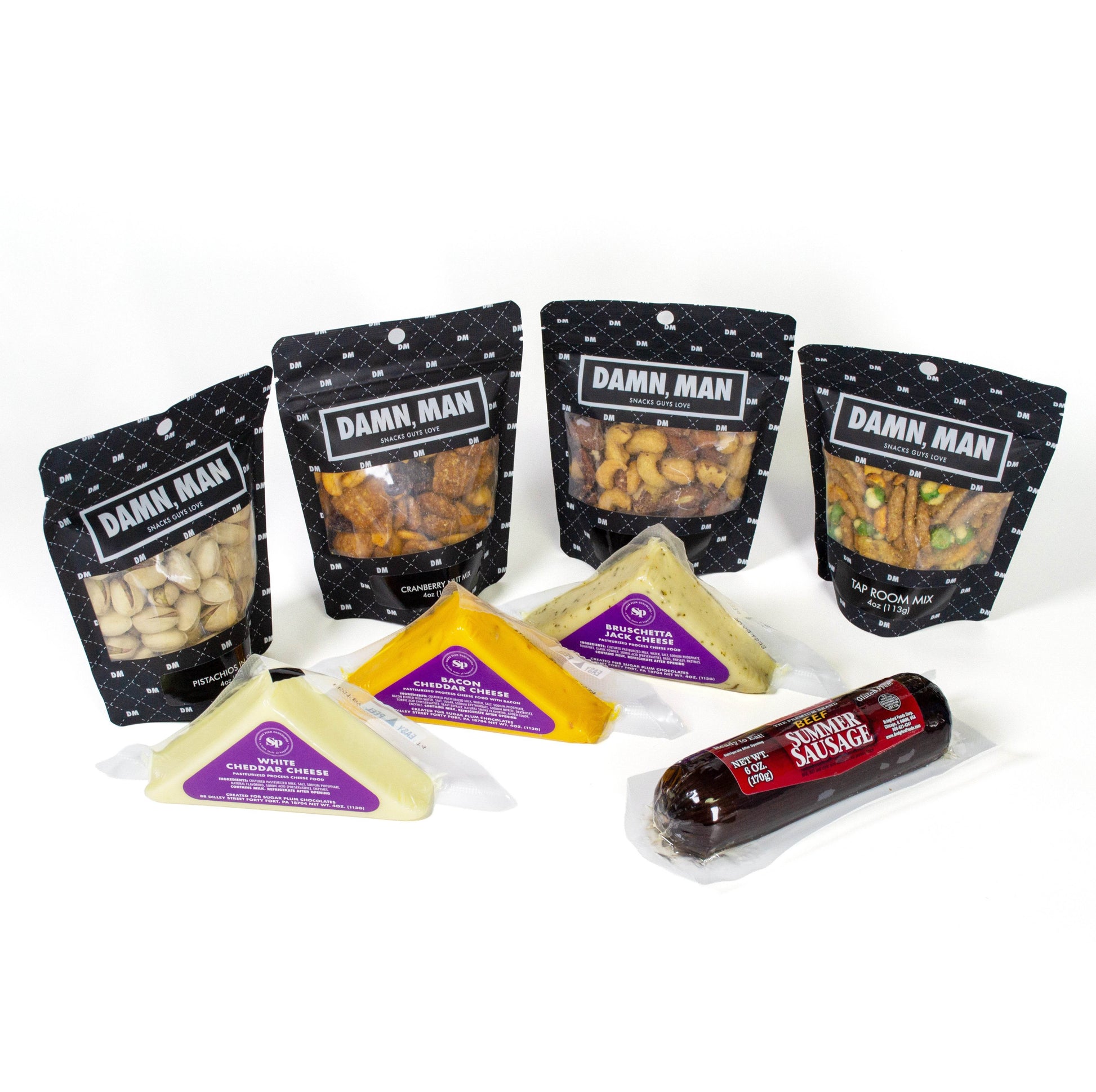 Charcuterie Meat & Cheese Gift Bag – Standard or Deluxe | Gourmet Snacks & Mixed Nuts - Deluxe