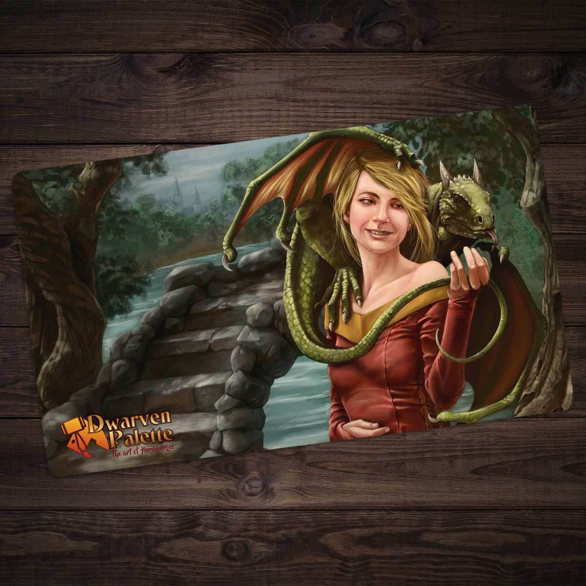 Girl and her Dragon Playmat - Plain