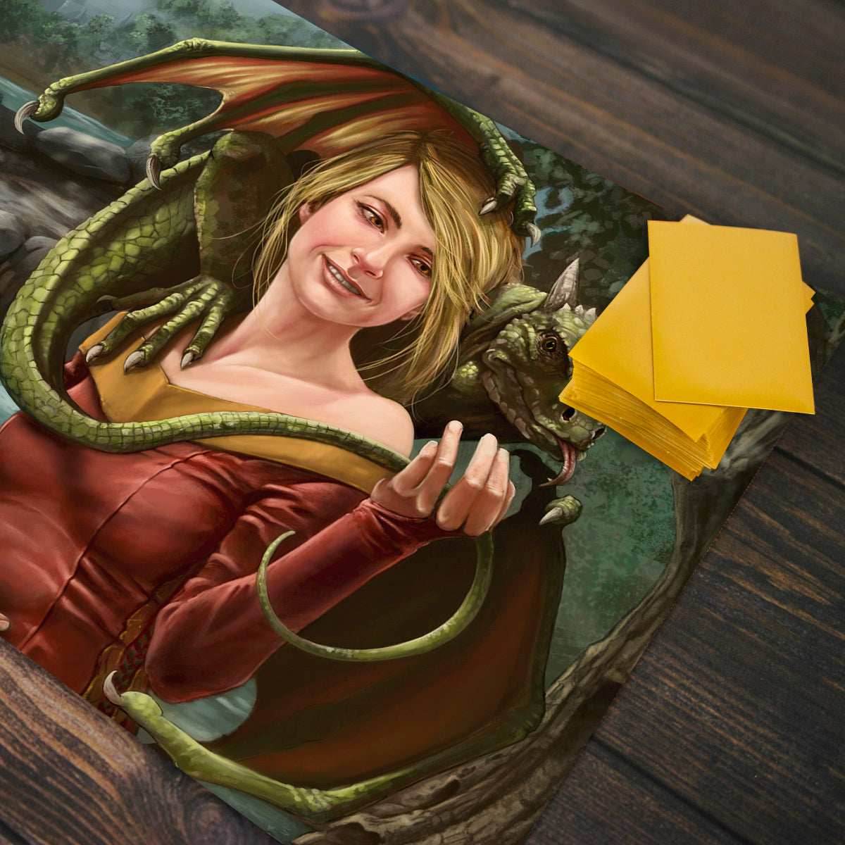 Girl and her Dragon Playmat - Plain