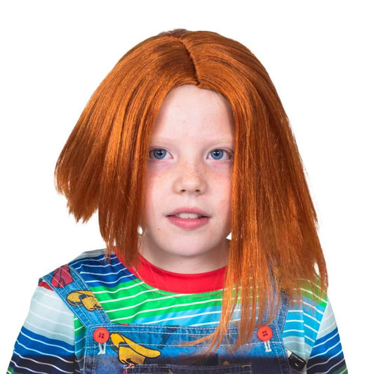Chuckie Good Guys Doll Halloween Costume Accessory Wig Red Hair Cosplay - 