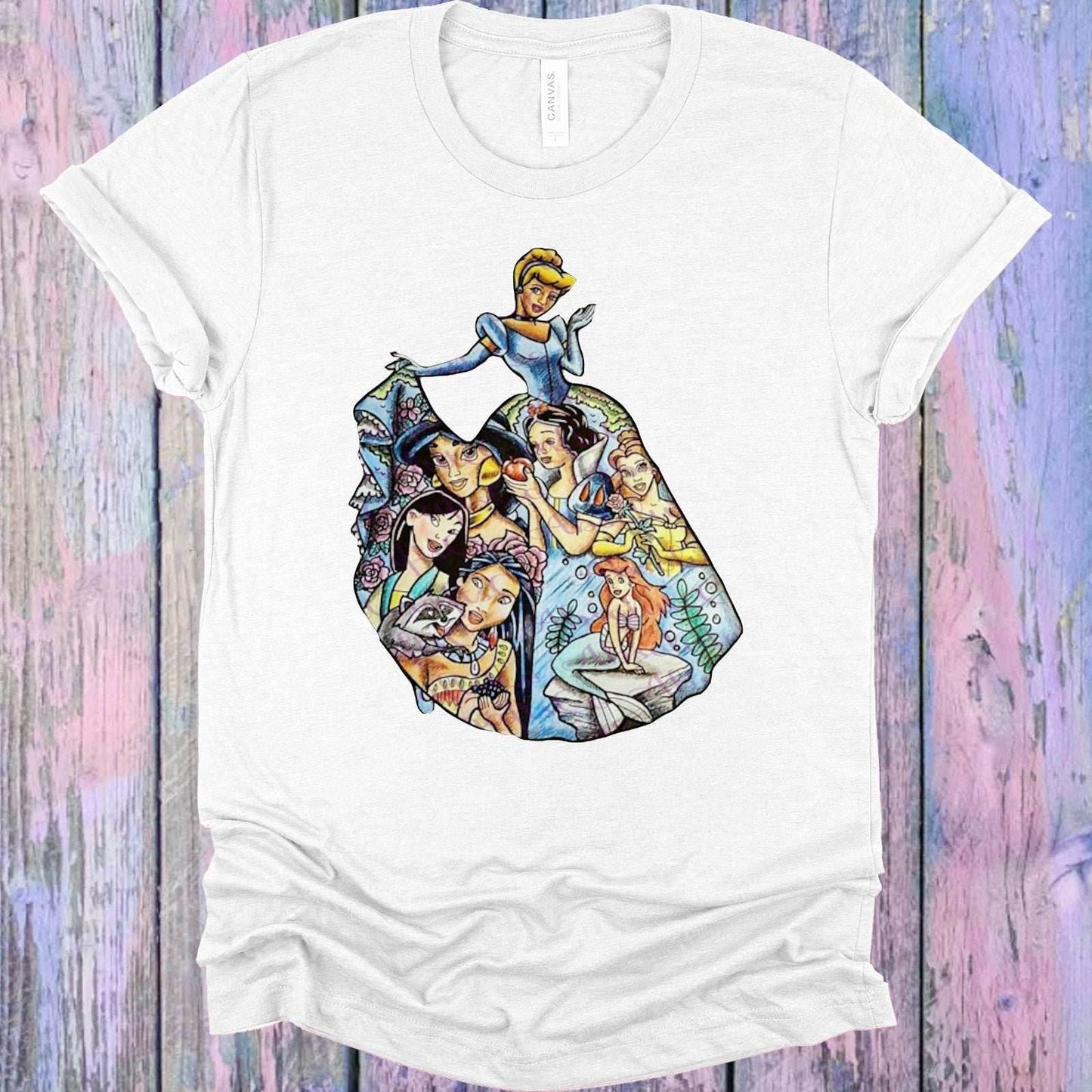 Cinderella Collage Graphic Tee - S