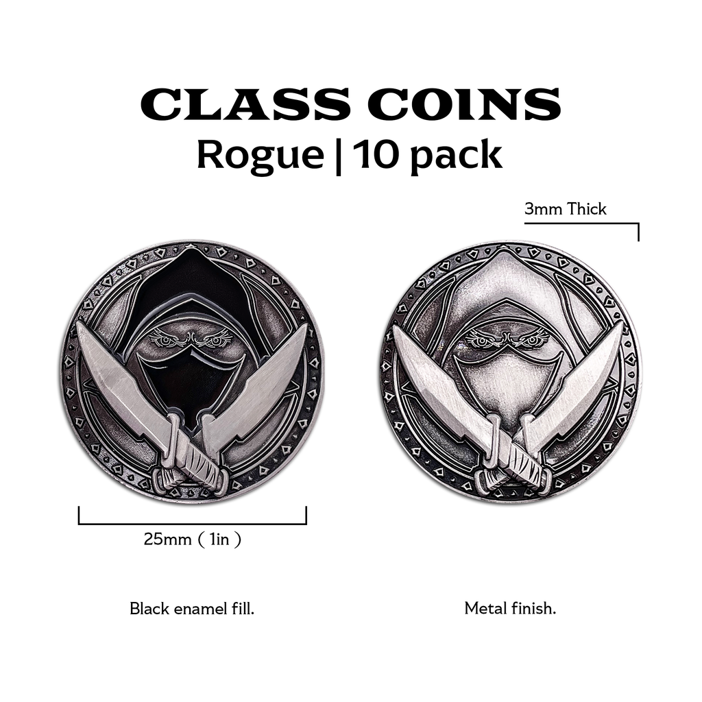 Class Coins - Rogue Metal Coins Set of 10