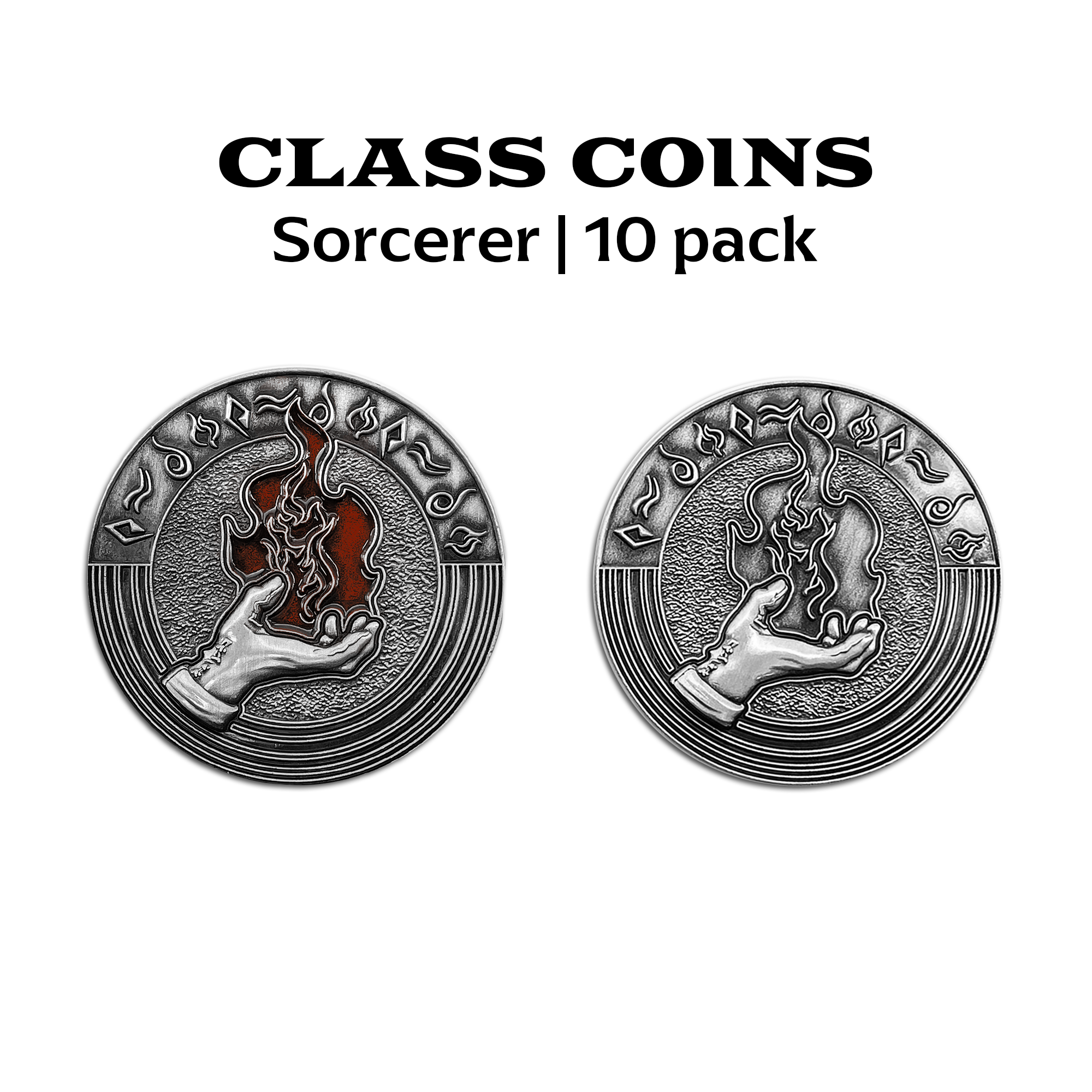 Class Coins - Sorcerer Metal Coins Set of 10