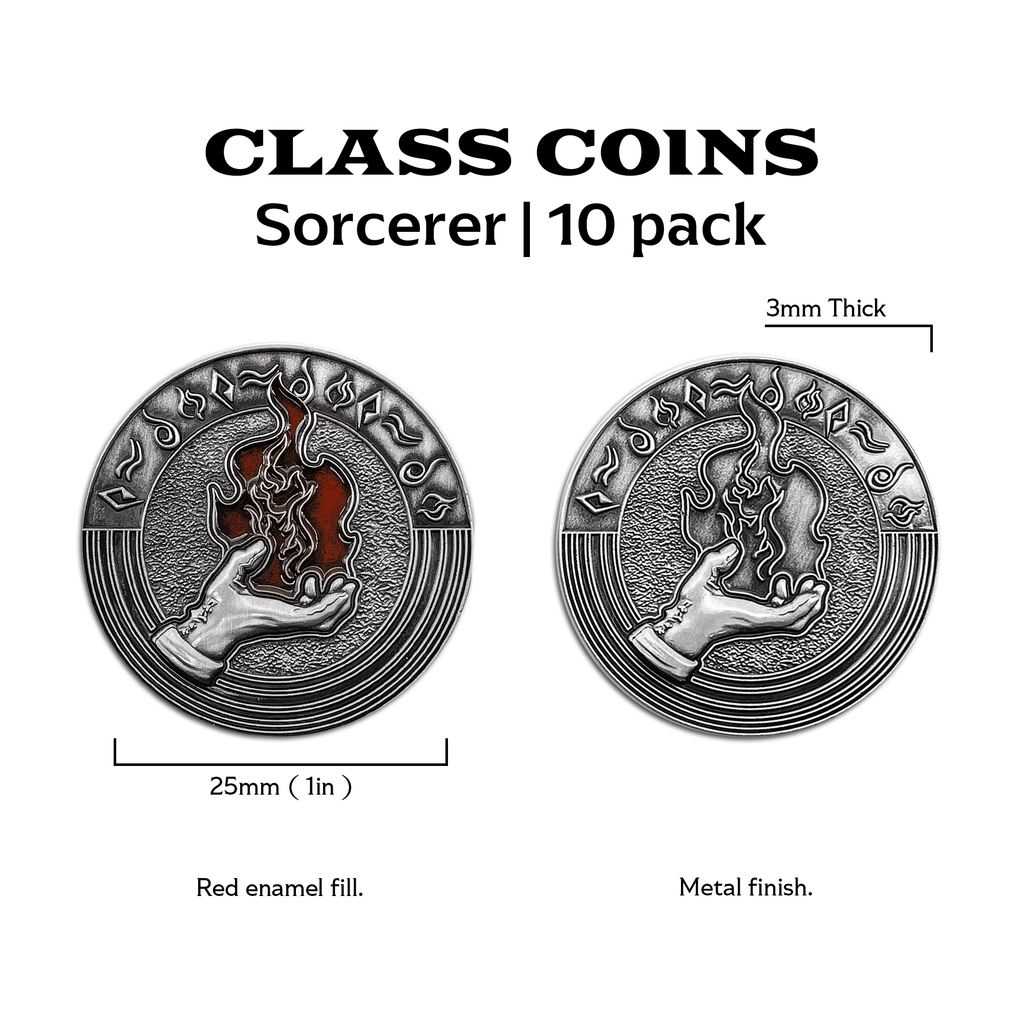 Class Coins - Sorcerer Metal Coins Set of 10