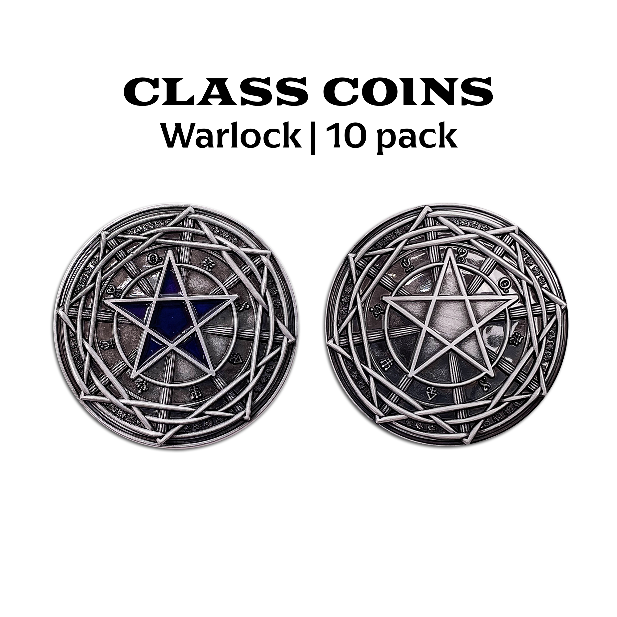 Class Coins - Warlock Metal Coins Set of 10