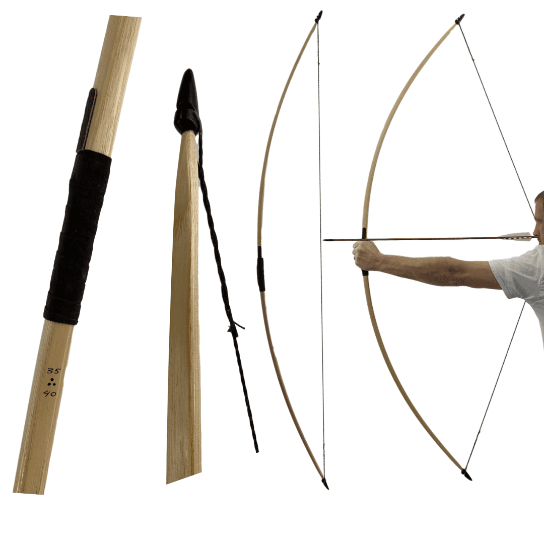 Classic English Longbow with Horn Nocks - 20-25