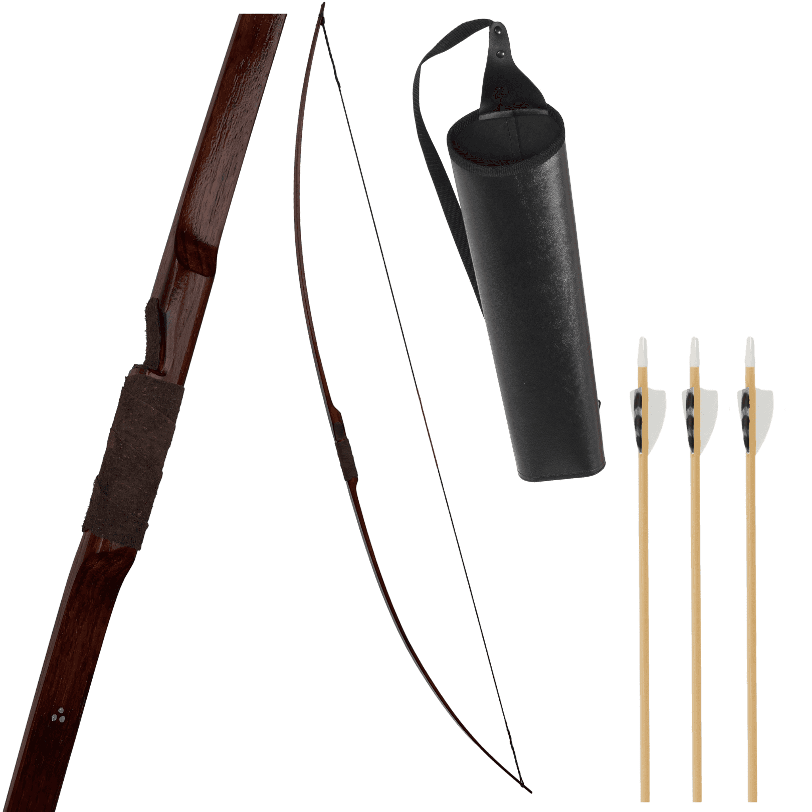 Classic Youth Longbow plus Quiver and Arrows - Right Hand