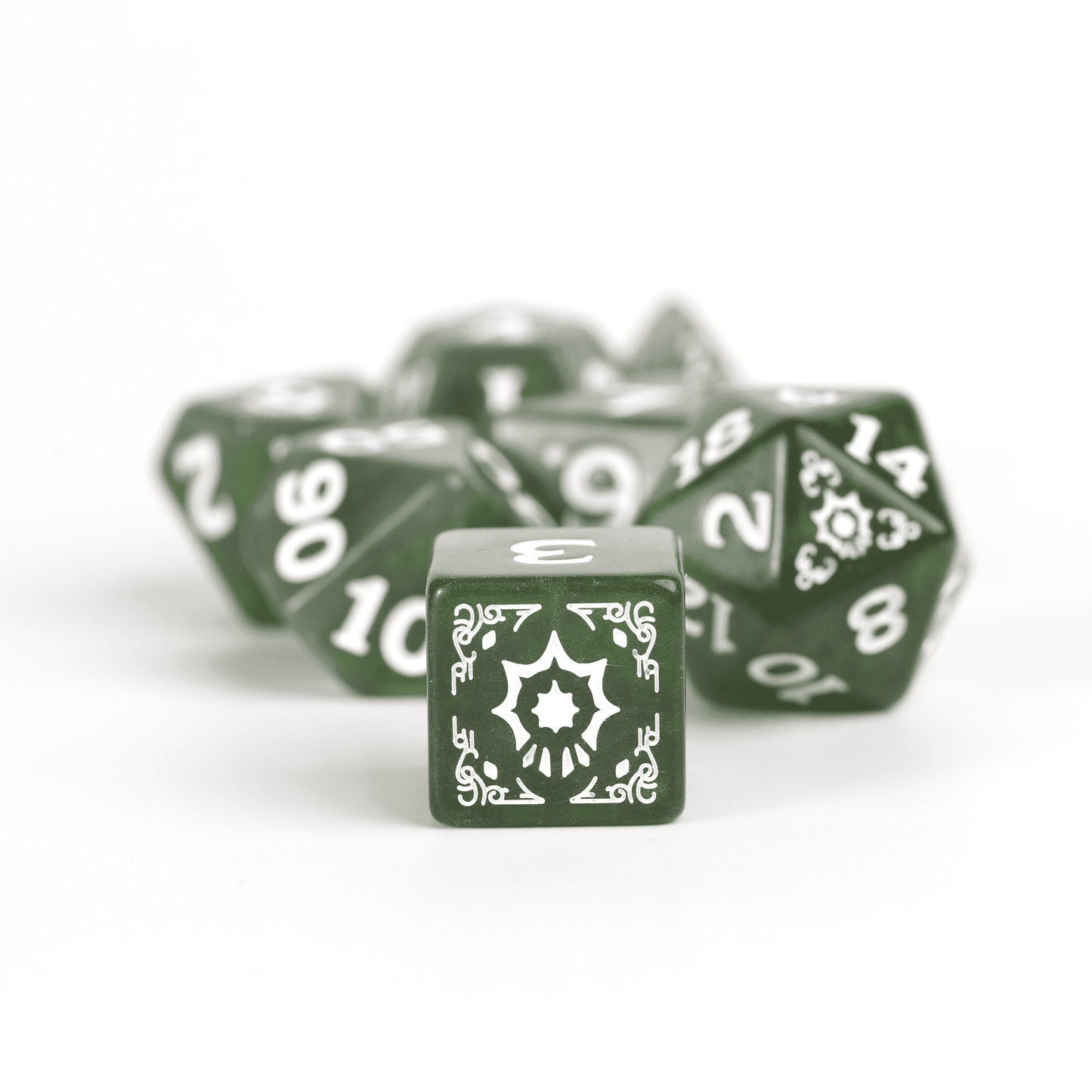 D&D Adventure Dice Set - Cleric Edition | Green 15pc Collection - 