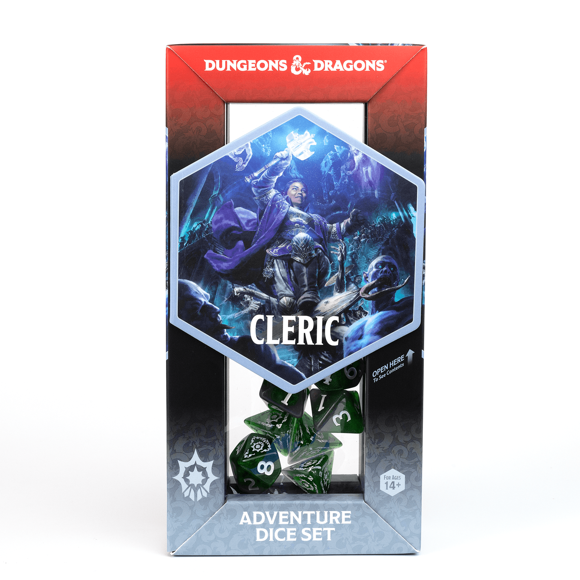 D&D Adventure Dice Set - Cleric Edition | Green 15pc Collection - 