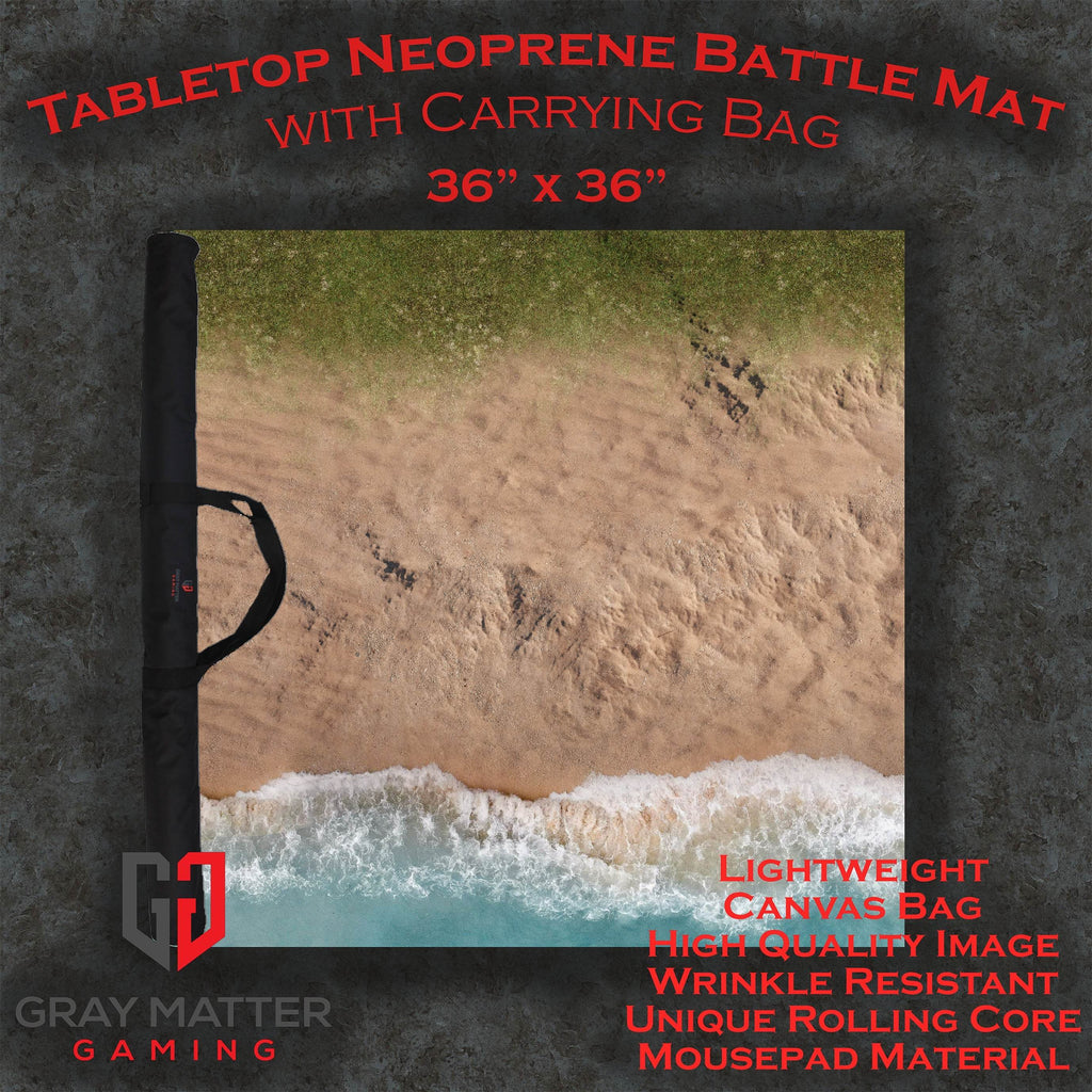 Coastal Shore - Neoprene Battle Mat - Warhammer, AoS, 40K, Team Yankee, MCP, Shatterpoint, Legion, More - 36x36