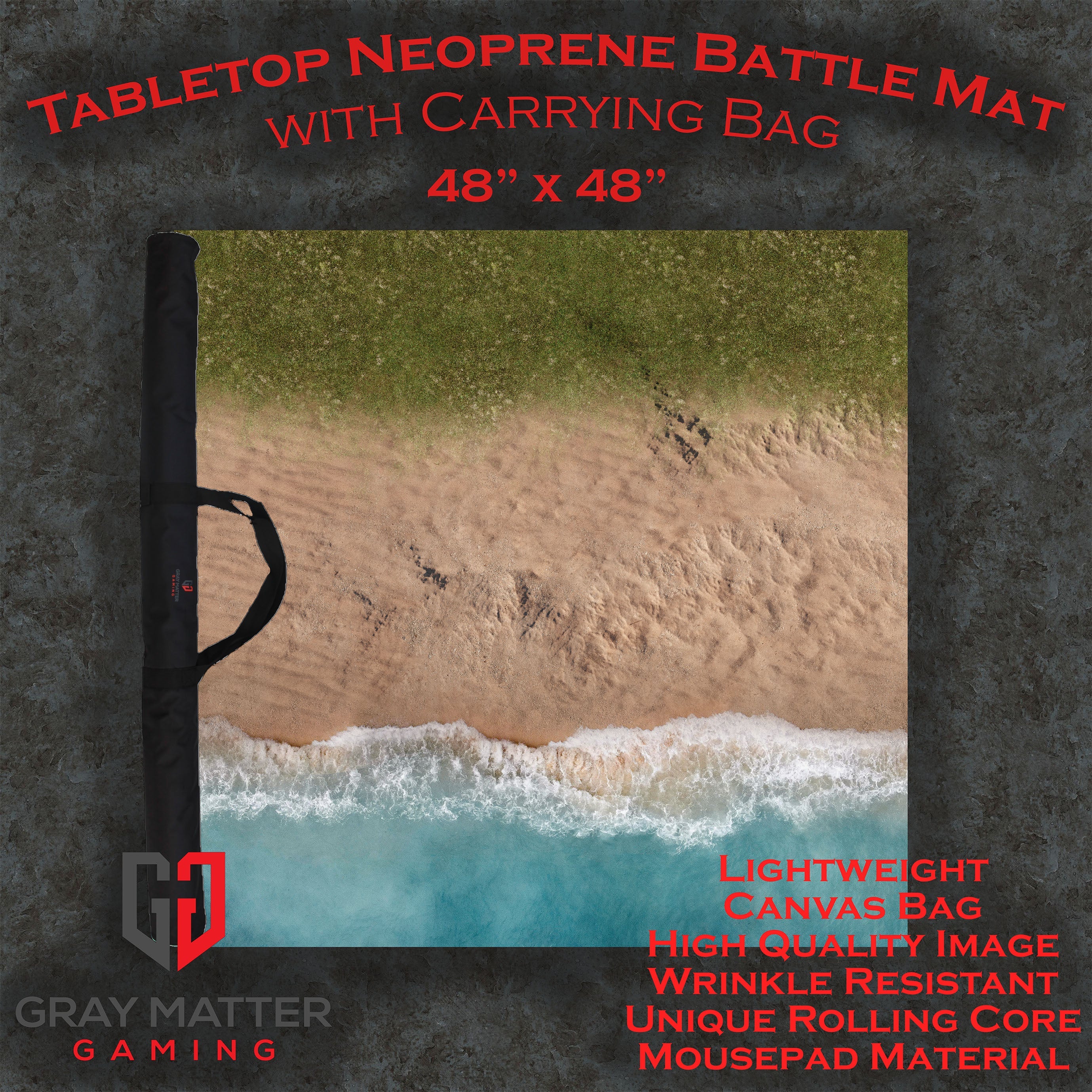 Coastal Shore - Neoprene Battle Mat - Warhammer, AoS, 40K, Team Yankee, MCP, Shatterpoint, Legion, More