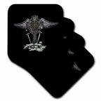 3dRose A Fantasy Style Celtic Cross with Swords and a Pile of Skulls. - Coasters (CST_358272)