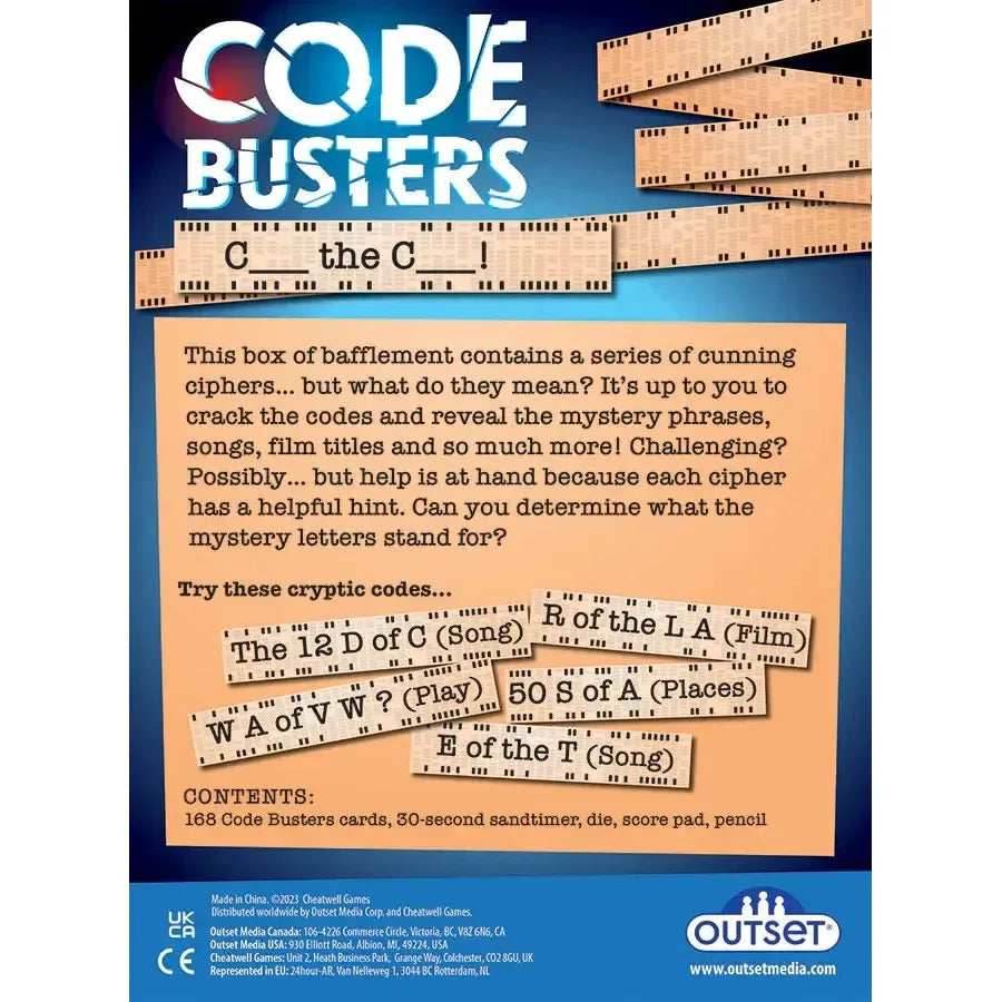 Code Busters - Mysteries & Ciphers Solving Game - Outset - 